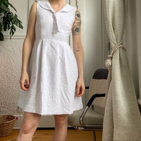 Birds of North America white sailor collar dress - Picture 1 of 9